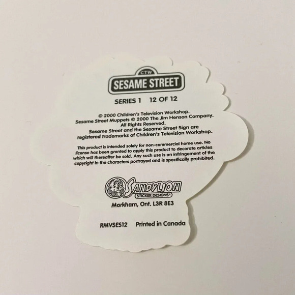 2000 Sesame Street Sandylion Stickers Henson Bert Grover Ernie Count Lot of 4 - Picture 8 of 10